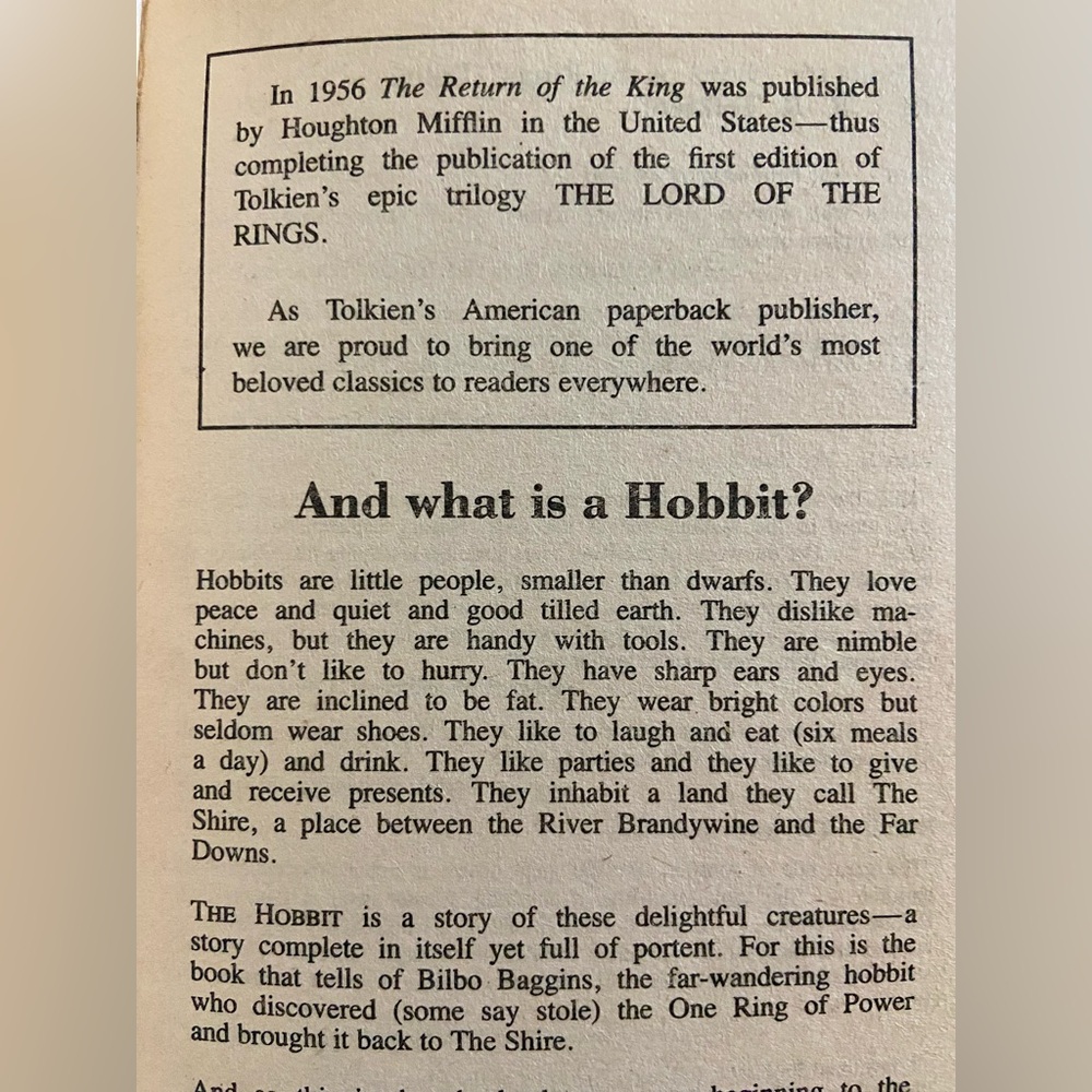 Vintage J.R.R. Tolkien Book Set - The Hobbit & The Lord of the Rings - Picture 13 of 13